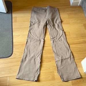 Khaki wide leg pants pull on size medium